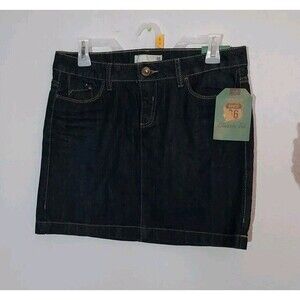 Route 66 Women's Blue Jean Denim Classic Fit Mini Skirt Size 4 NEW